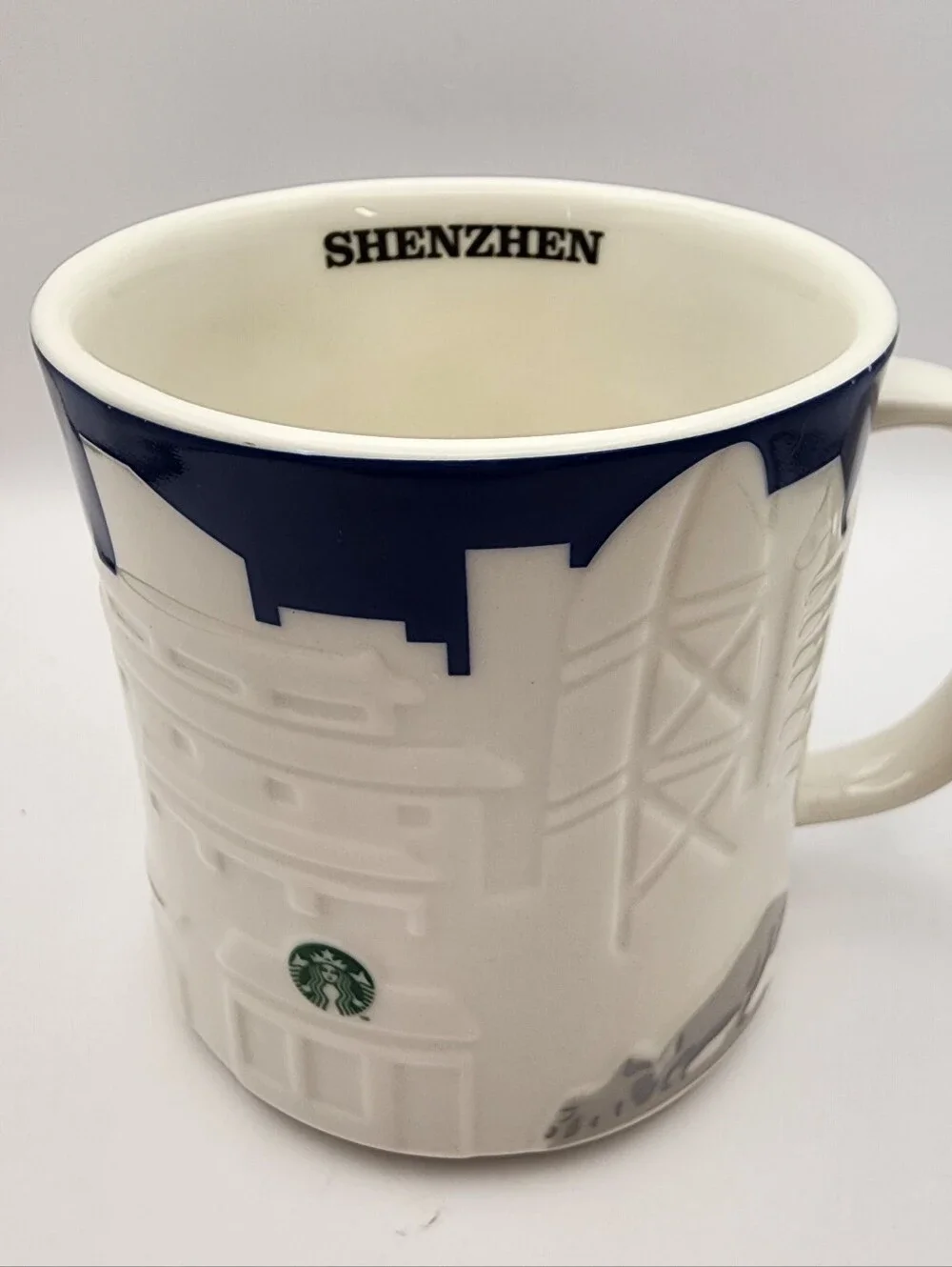 Starbucks SHENZHEN 3D Relief 2013 Collector's Series Skyline Coffee Tea 16oz Mug